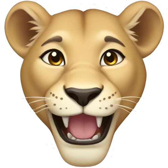 Lioness smiling emoji