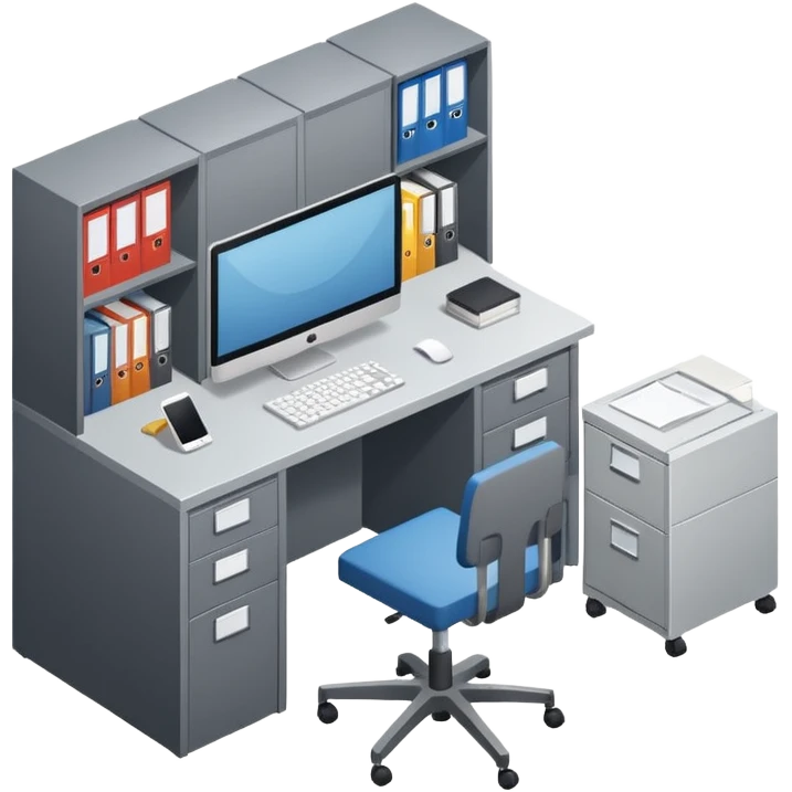 office in isometric style emoji