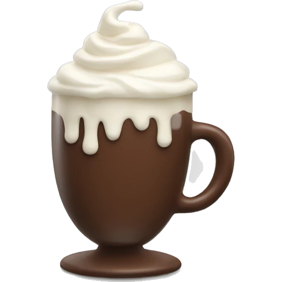 Hot chocolate with cream emoji