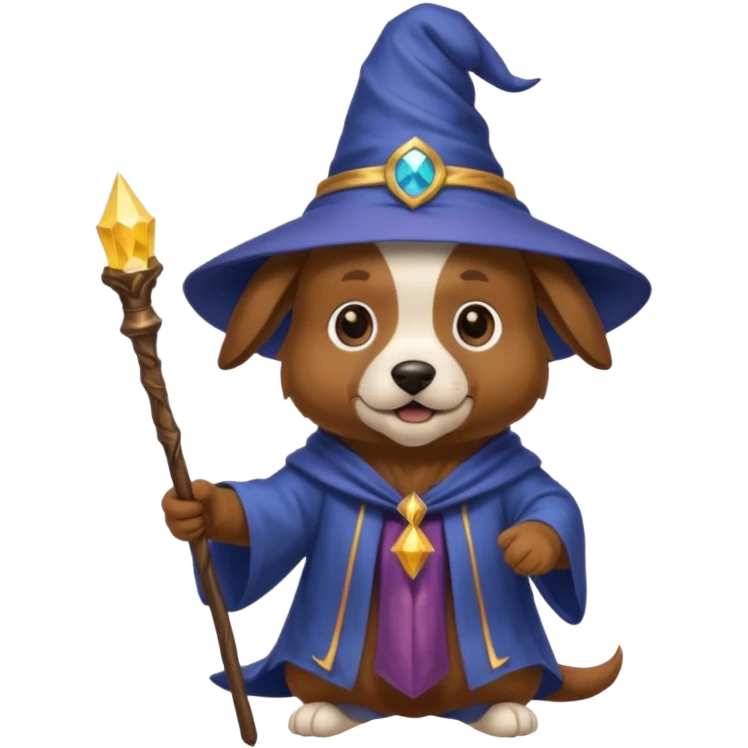 Dog wizard emoji