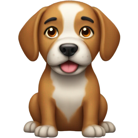 Dog pooping  emoji