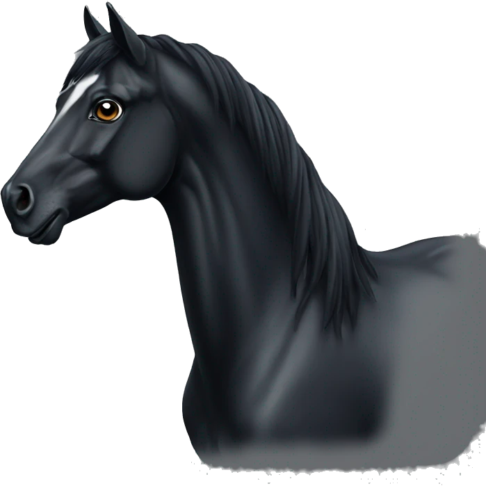 black arabian horse emoji