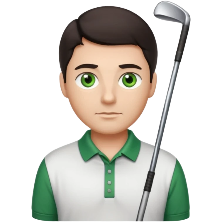 Love my golfer dark hair green eyes male emoji