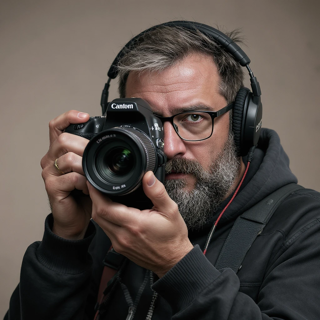 realistic photograph of a photographer  emoji