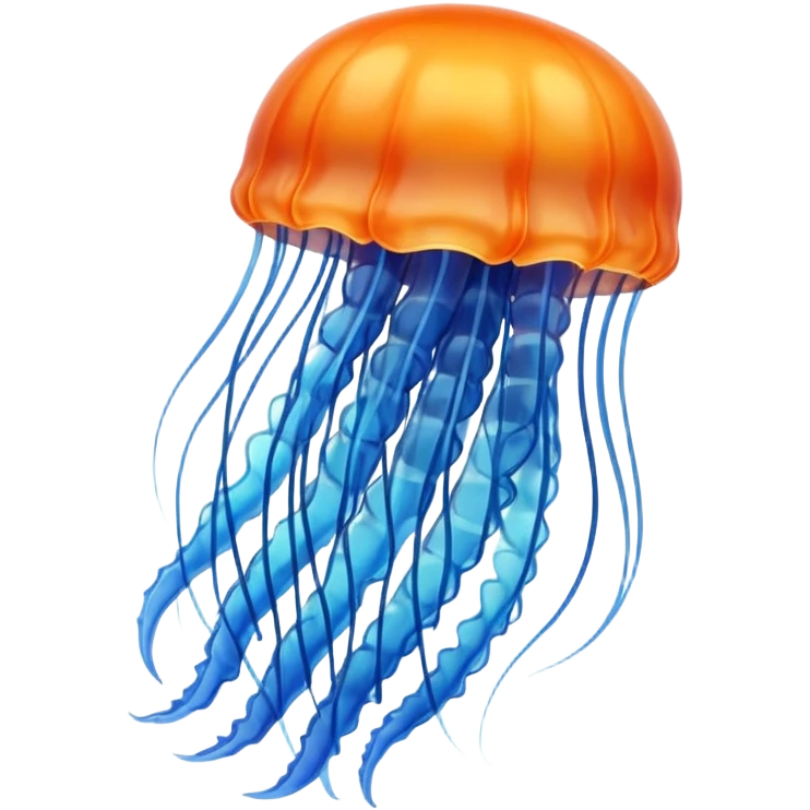 jellyfish with unique design and color but i want a simple one i dont want color orange and blue emoji