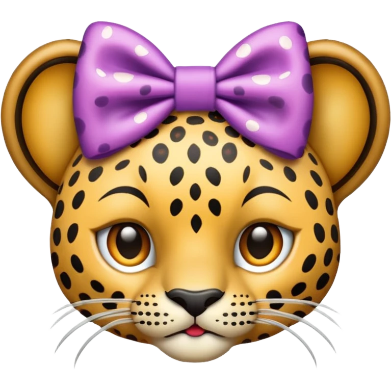 Leopardo con lazo emoji