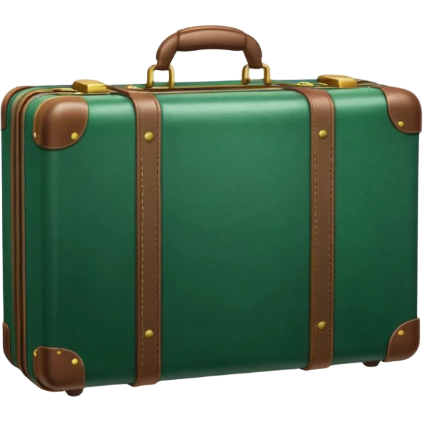 suitcase emerald color emoji