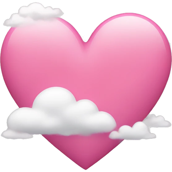 pink heart + cloud emoji