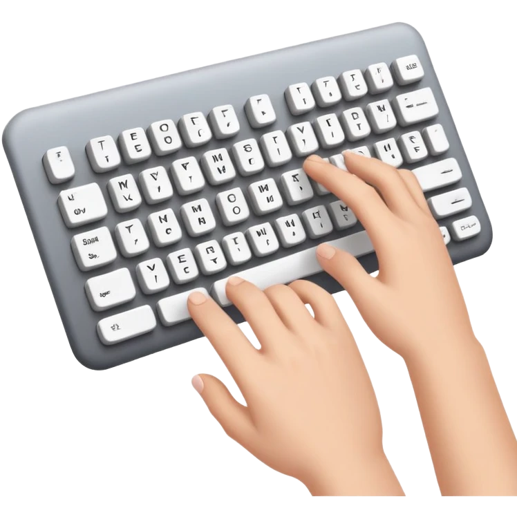 hands typing on keyboard emoji