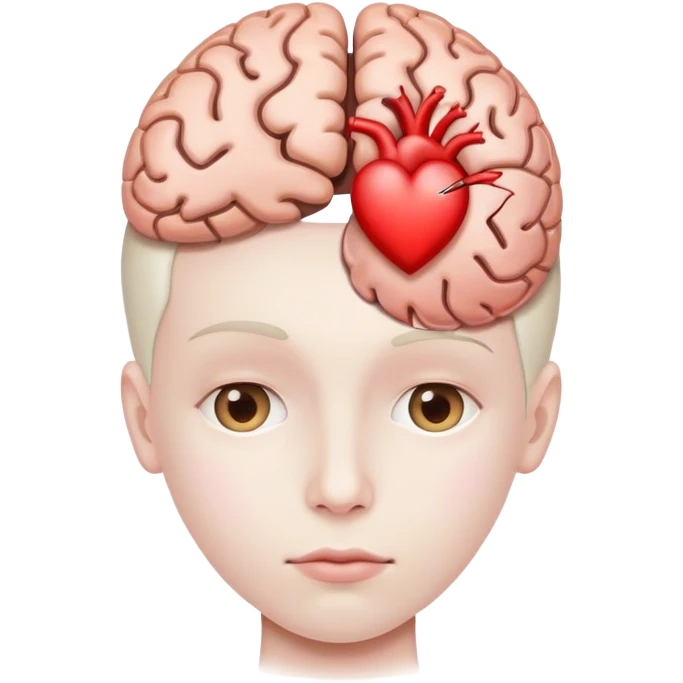 half brain half heart emoji