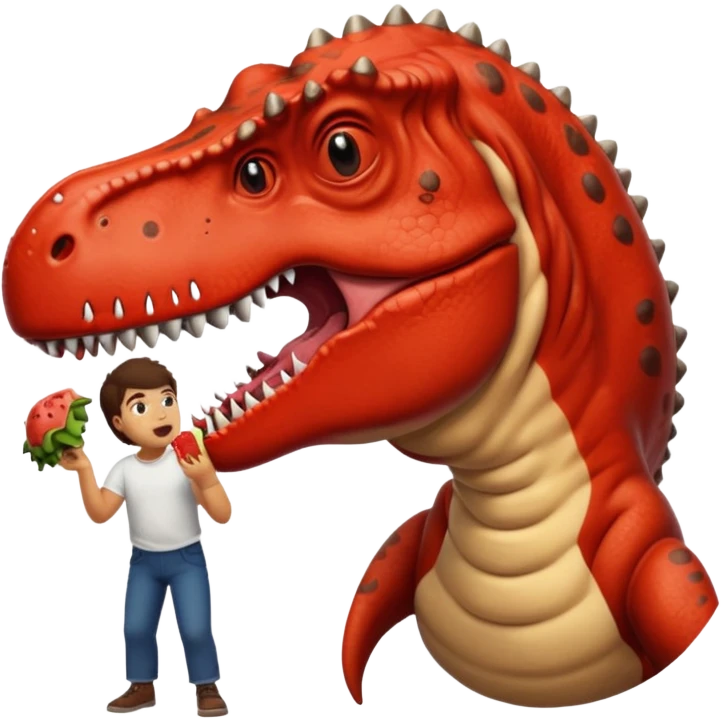 Kai cenat eating a trex emoji