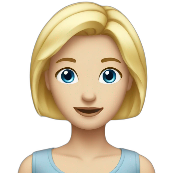 blond-short-hair-blue-eyes  emoji