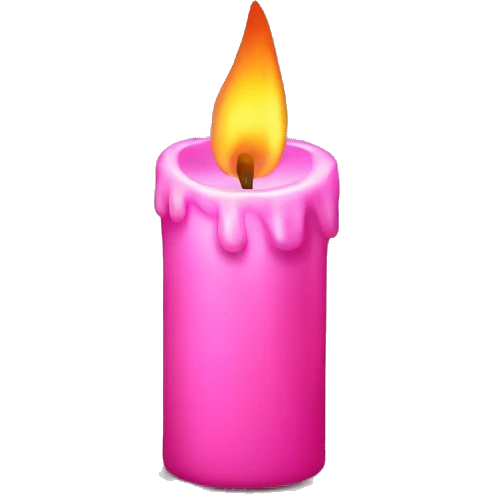 Pink candle flame  emoji