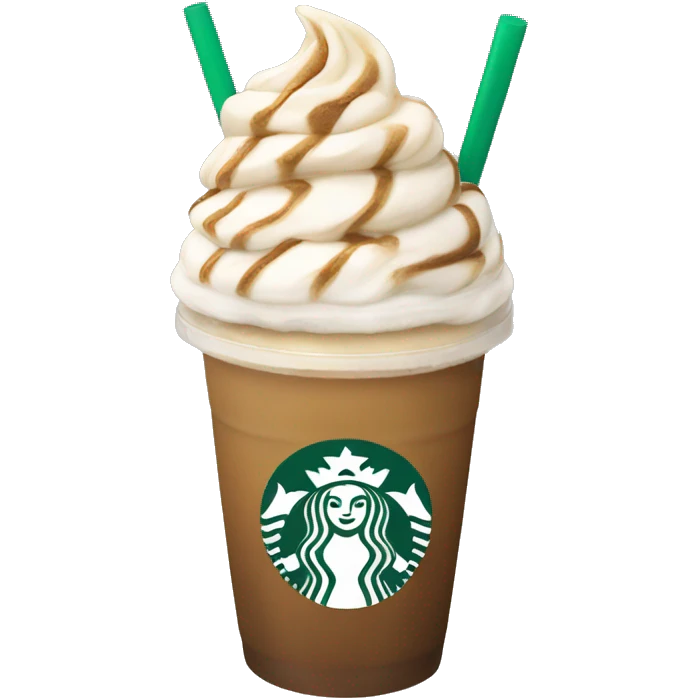 Cute aesthetic Starbucks frap emoji