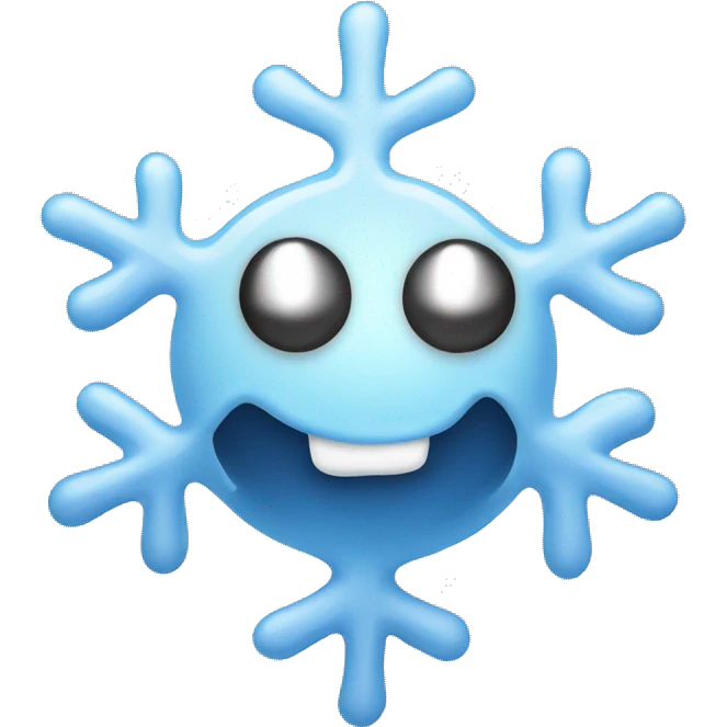 Melting snowflake emoji