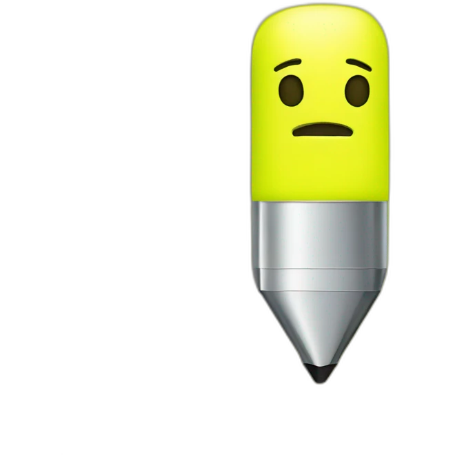 blunt short yellow highlighter pen emoji