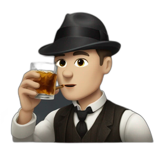 Tommy shelby peaky blinders drinking whisky emoji