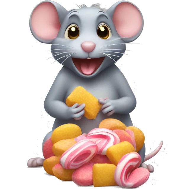 rat eating candy emoji
