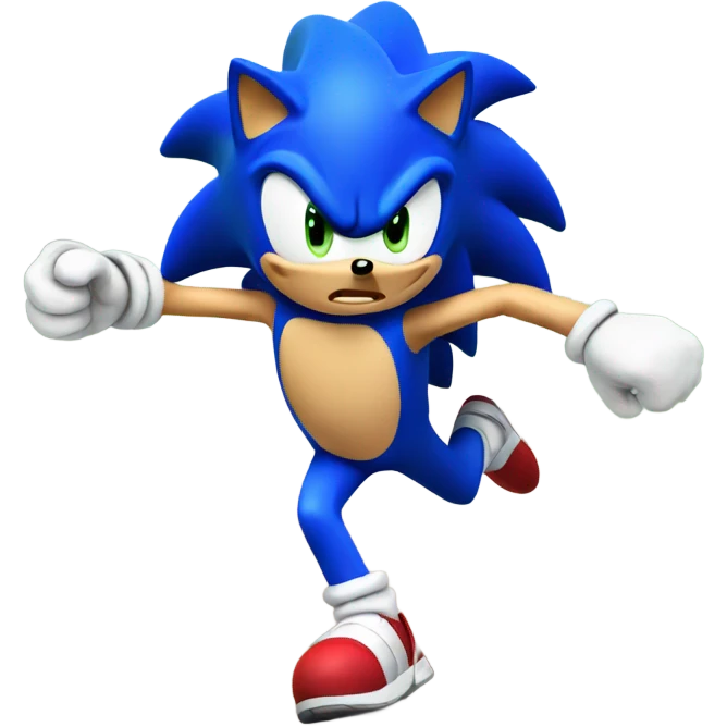 Sonic running emoji