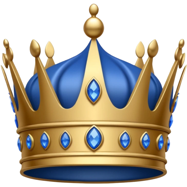 simple blue crown emoji