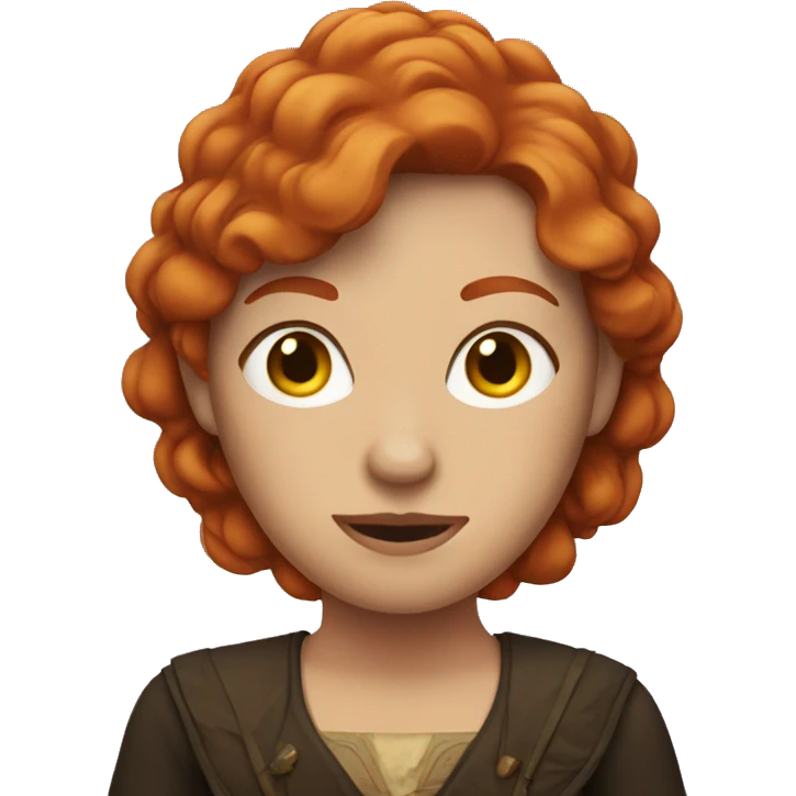 Redheaded woman in costume  emoji
