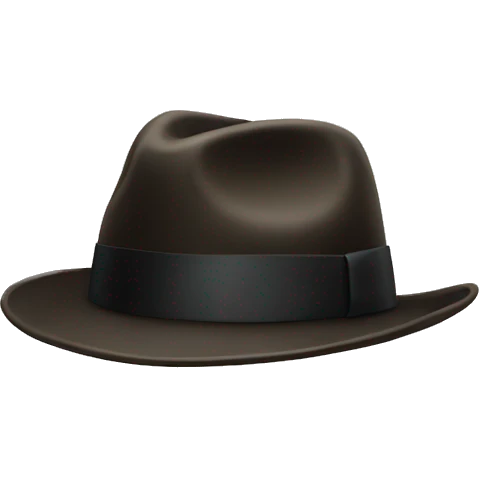Black fedora emoji