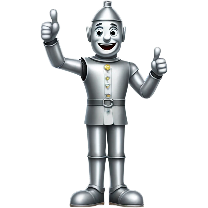 Tin man giving a thumbs up emoji