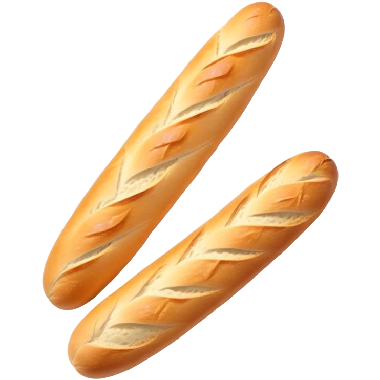 Cinematic Realistic Baguette Bread Emoji, showcasing a long, crusty baguette with a crisp exterior and soft interior rendered with lifelike textures and warm, rustic lighting. emoji