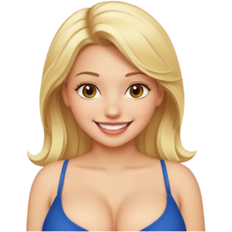 Sexy girl big breasts  Blonde emoji