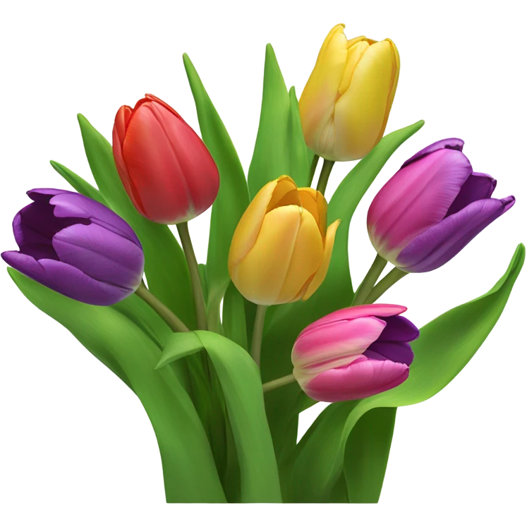 Tulips with love  emoji