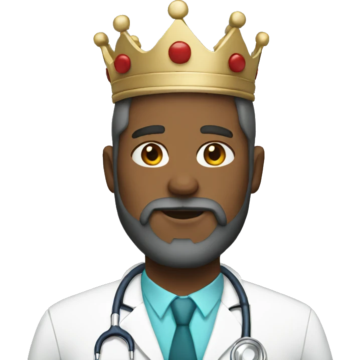 doctor with a crown and beard emoji