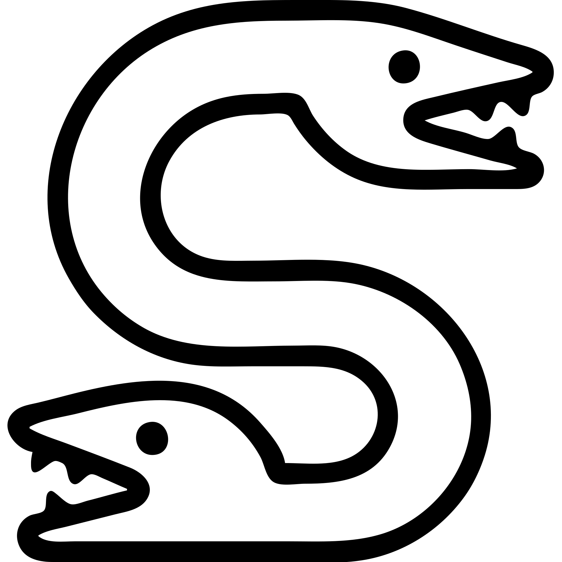 an eel with two mouths, outlined icon style, minimal color, clean lines emoji