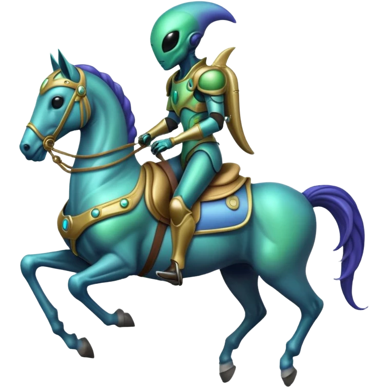 Alien on horse emoji