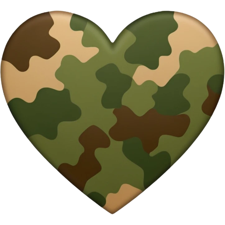 Heart camuflage emoji