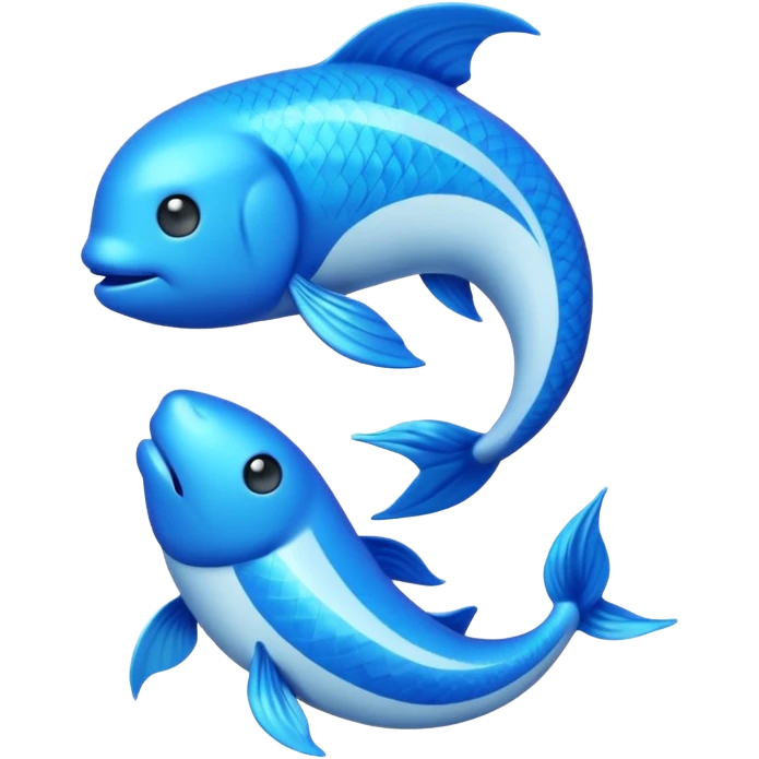The zodiac symbol Pisces 00d9ff color 3d  emoji