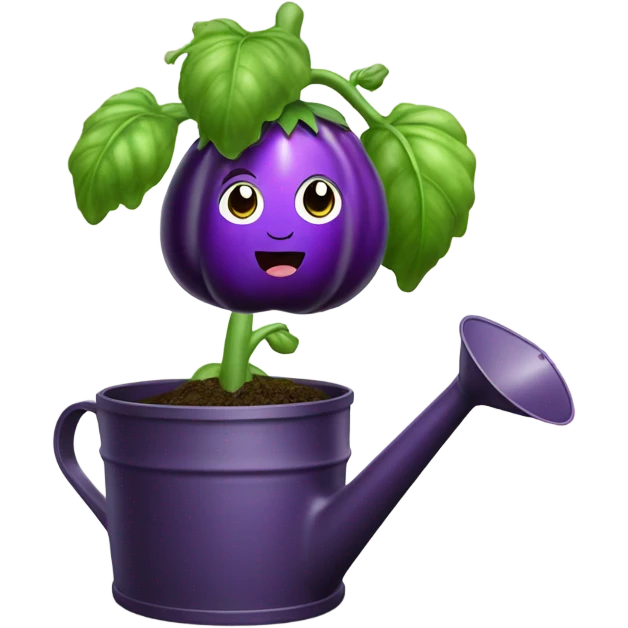 Eggplant watering emoji