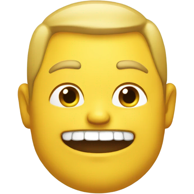 Yellow skin, fat chin and 2 big front teeth emoji