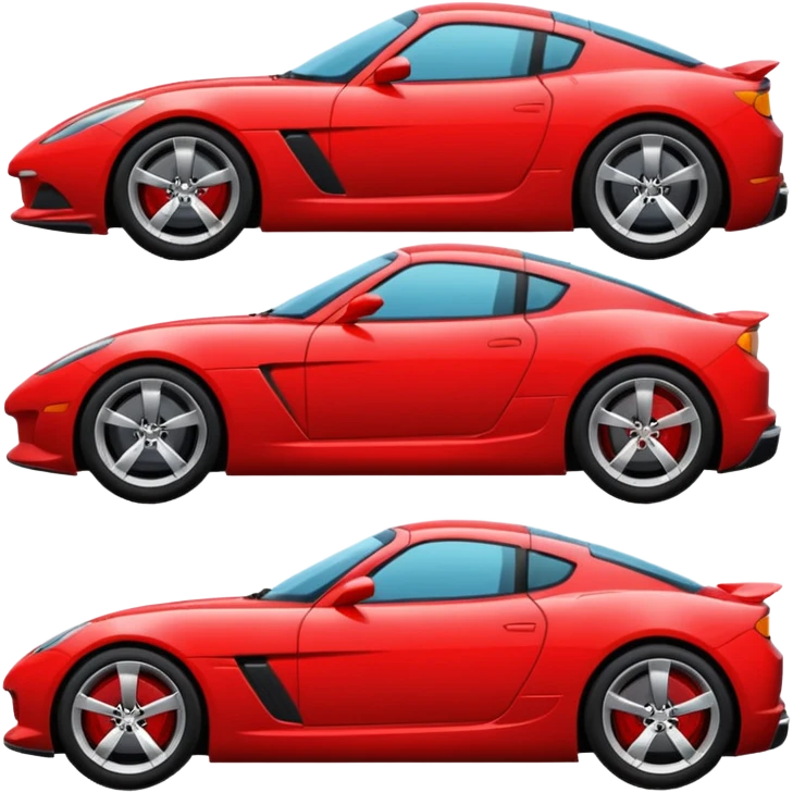 modern car horizontal red emoji