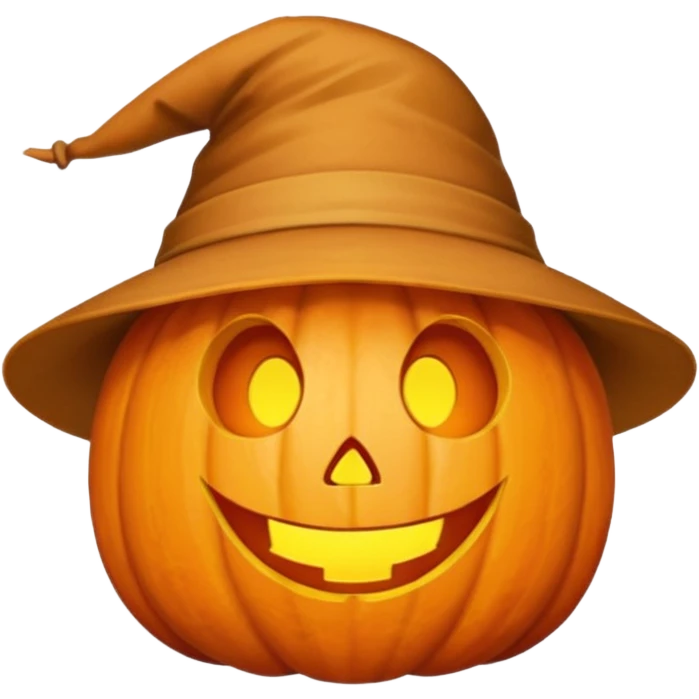 fall ecstatic emoticon artsy slightly creepy pumpkin hat emoji