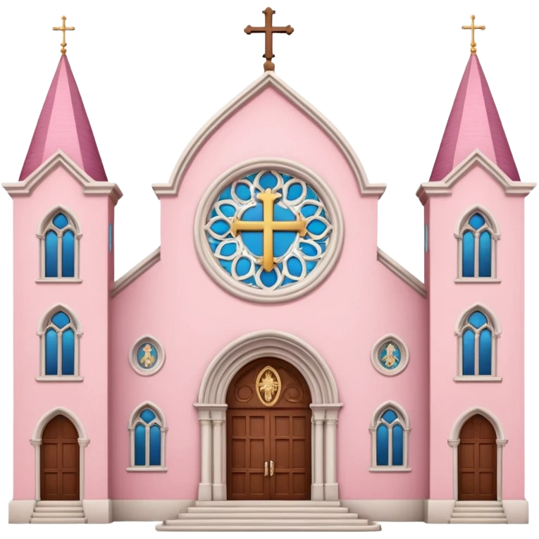 make a catholic church with very girly pink tones emoji