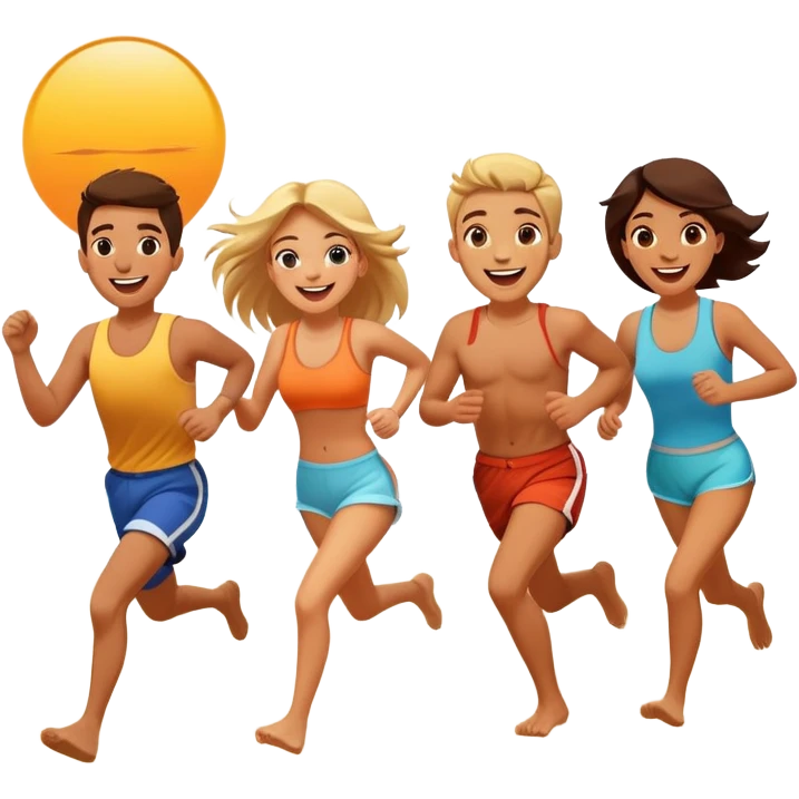 The type of song that makes you want to run down the beach with your friends emoji