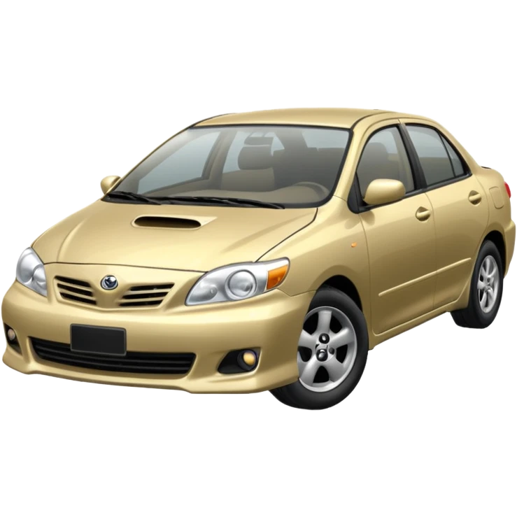 Golden Gray Corolla 2003 Car Emoji emoji