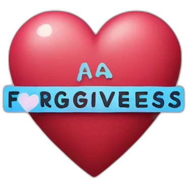 a heart with the word forgiveness inside emoji