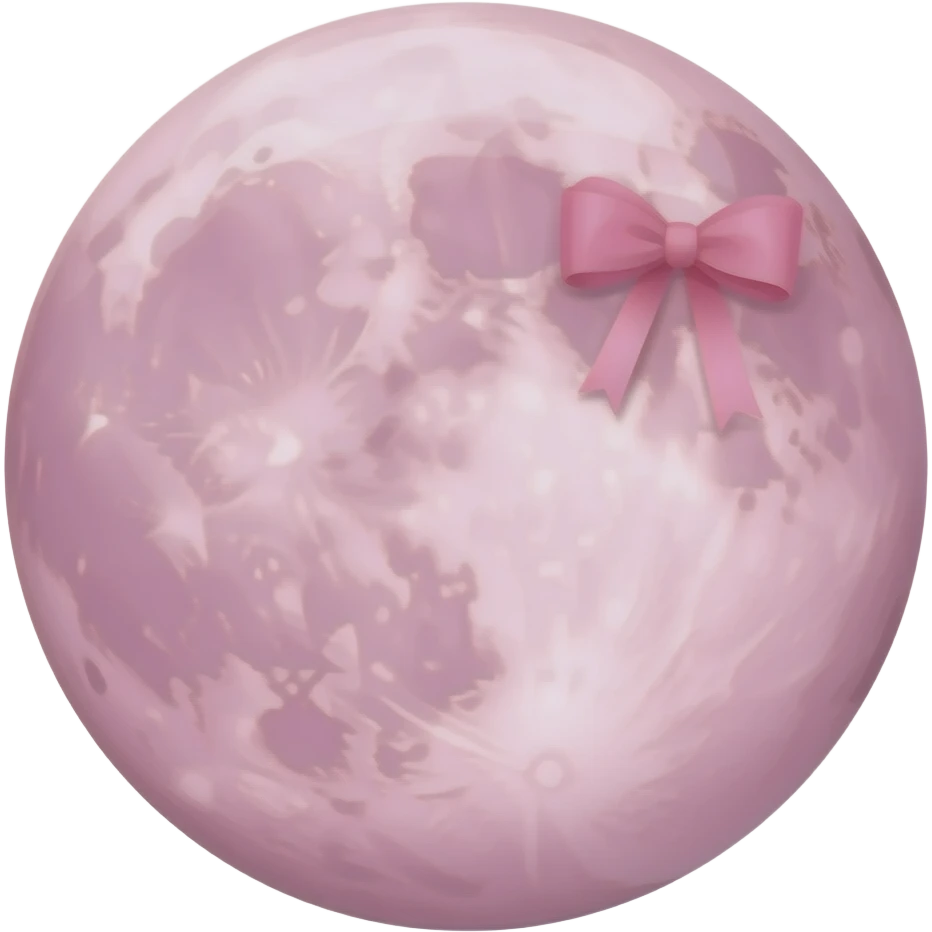 Pinker mond mit schleife emoji