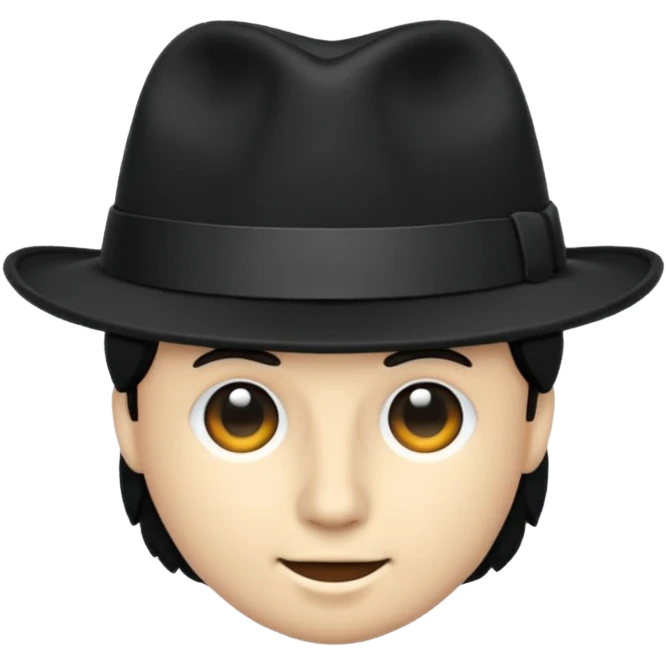  Black Fadora with no man emoji