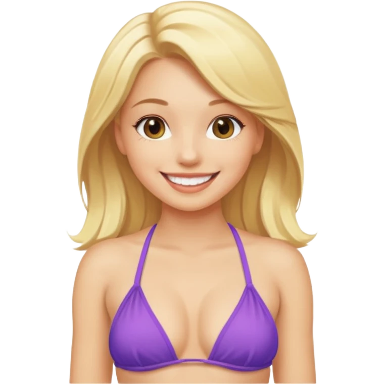 A sexy girl wiht blond Hair and a Bikini  emoji