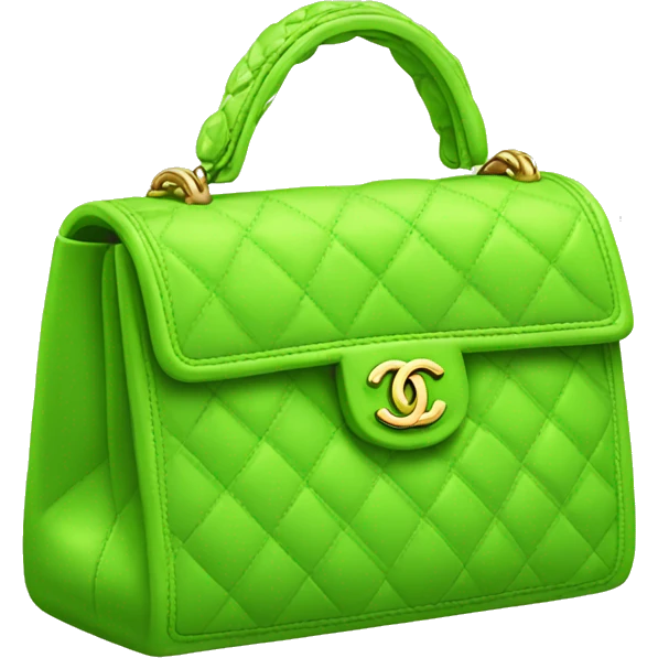 Lime green Chanel bag emoji