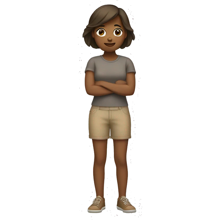 tan girl crossing arms emoji