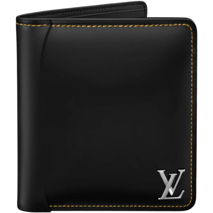 Louis Vuitton Wallet black Men emoji