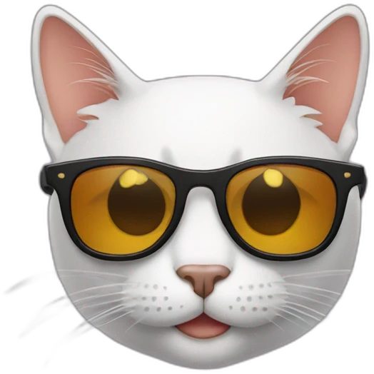 Cat with sunglasses emoji